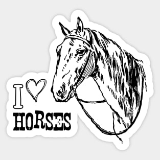 Horse Head with Text Sticker